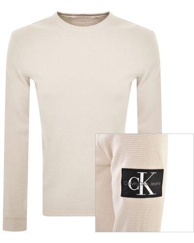 Calvin Klein Jeans Long Sleeve T Shirt - White