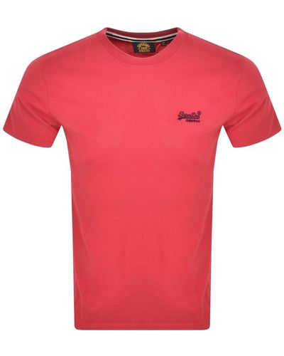 Superdry Short Sleeved T Shirt - Pink