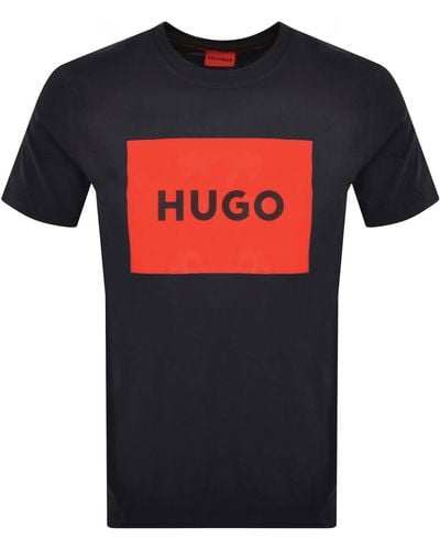 HUGO Dulive Crew Neck T Shirt - Orange