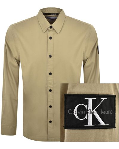 Calvin Klein Jeans Badge Overshirt Jacket - Green