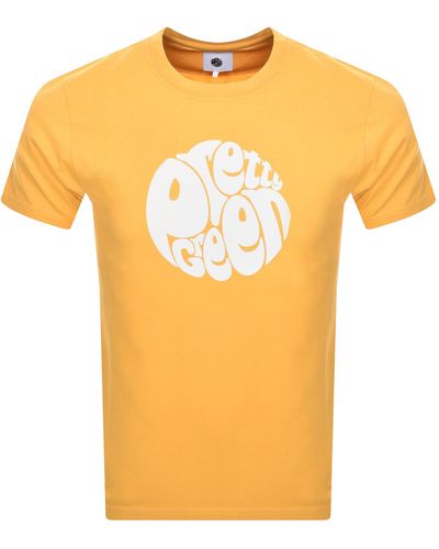 Pretty Green Gillespie Logo T Shirt - Orange