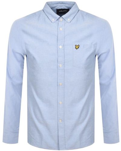 Lyle & Scott Oxford Long Sleeve Shirt - Blue
