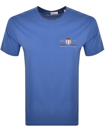 GANT Original Archive Shield T Shirt - Blue