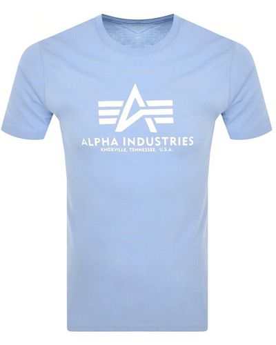 Alpha Industries Logo T Shirt - Blue