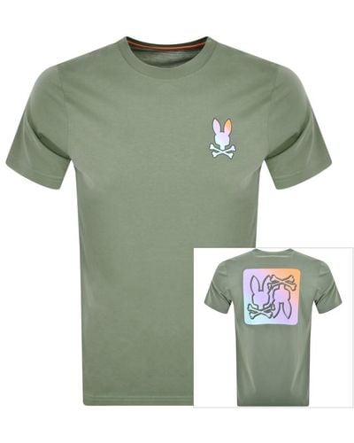 Psycho Bunny Palm Springs Graphic T Shirt - Green
