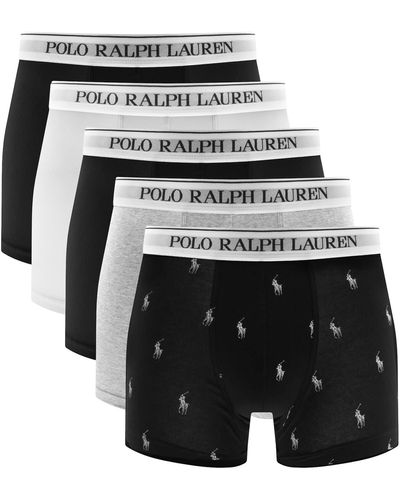 Ralph Lauren Underwear 5 Pack Trunks - Black