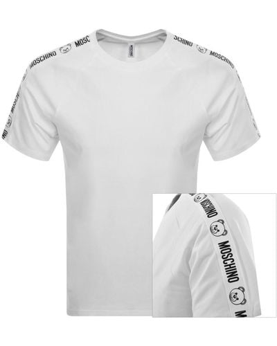 Moschino Taped Logo T Shirt - White