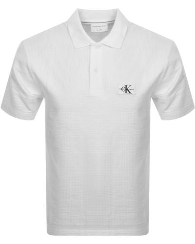 Calvin Klein Jeans Relaxed Fit Polo T Shirt - Gray