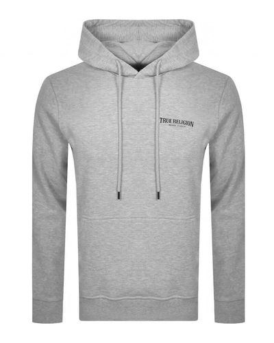 True Religion Logo Hoodie - Grey