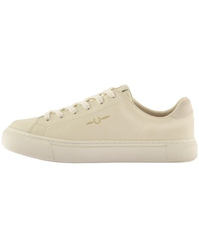 Fred Perry B71 Leather Nubuck Trainers - Natural