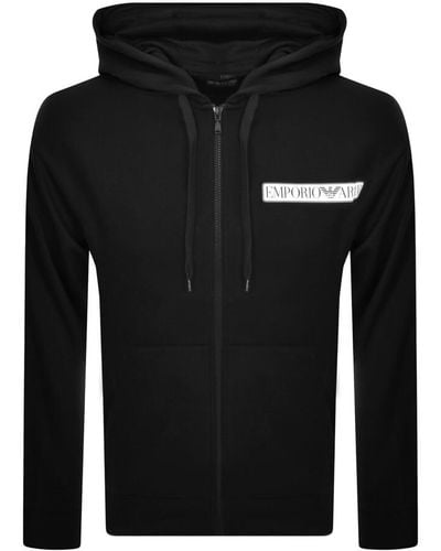 Armani Emporio Loungewear Logo Hoodie - Black