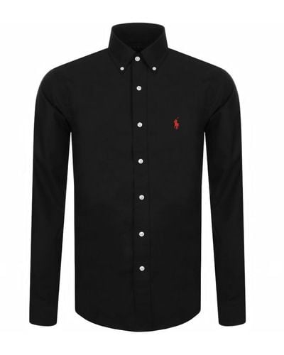 Ralph Lauren Slim Fit Long Sleeve Shirt - Black