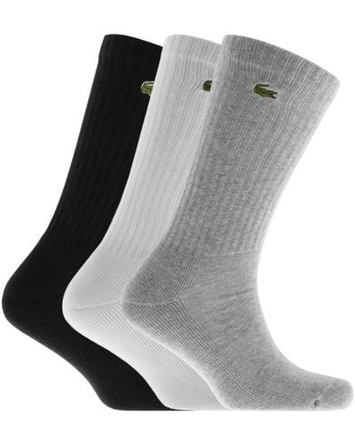 Lacoste Triple Pack Ankle Socks - Gray