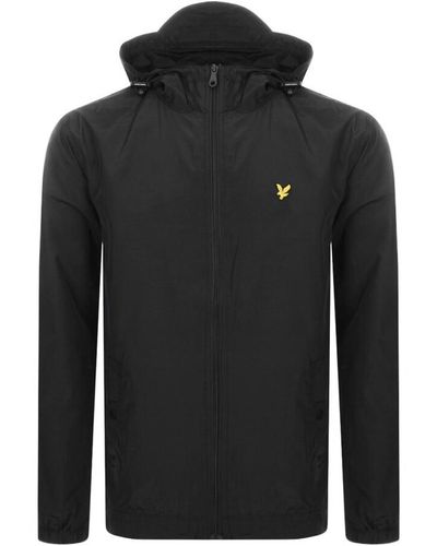 Lyle & Scott Hooded Windbreaker Jacket - Black