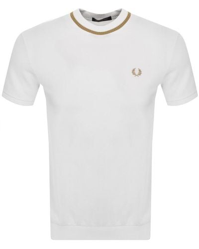 Fred Perry Crew Neck T Shirt - White