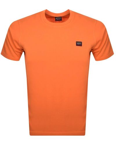 Paul & Shark Paul And Shark Short Sleeved Logo T Shirt - Orange