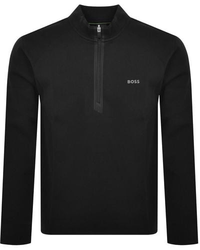 BOSS Boss Sweat 1 Half Zip Sweatshirt - Black
