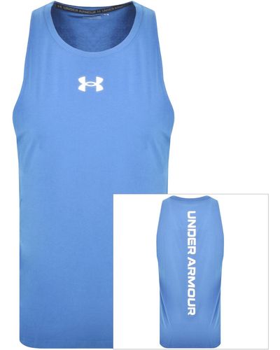 Under Armour Baseline Cotton Vest T Shirt - Blue