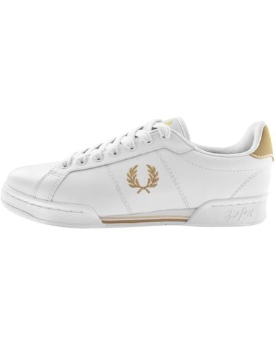 Fred Perry B722 Leather Trainers - White