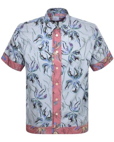 Paul Smith Short Sleeve Shirt - Blue