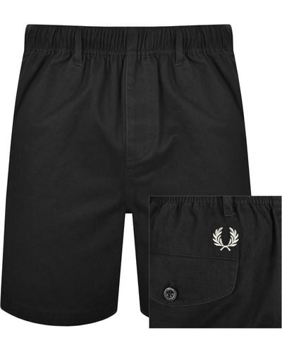 Fred Perry Twill Tennis Shorts - Black