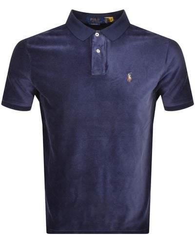 Ralph Lauren Corduroy Polo T Shirt - Blue