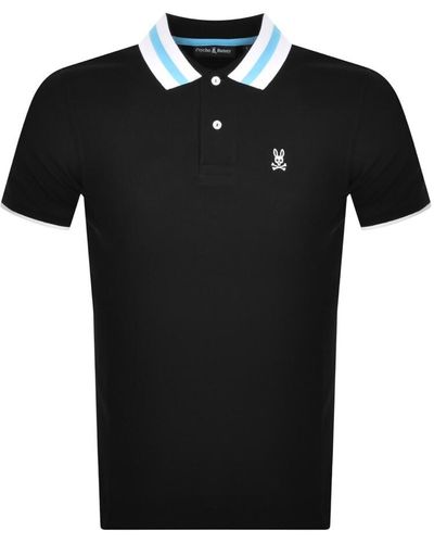 Psycho Bunny Logo Short Sleeve Polo Shirt - Black
