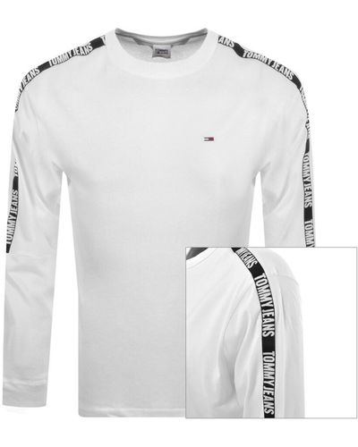 Tommy Hilfiger Long Sleeve Logo T Shirt - White