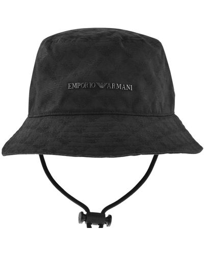 Armani Emporio Logo Bucket Hat - Black