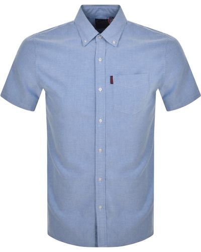 Superdry Vintage Oxford Short Sleeved Shirt - Blue