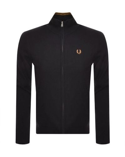 Fred Perry Classic Knit Full Zip Cardigan - Black