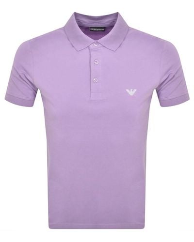 Armani Emporio Beachwear Polo T Shirt - Purple