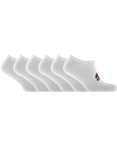Ellesse 6 Pack Trainer Socks - White