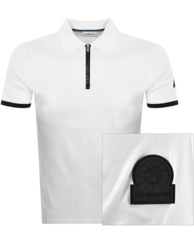 Sandbanks Silicone Zip Polo T Shirt - White
