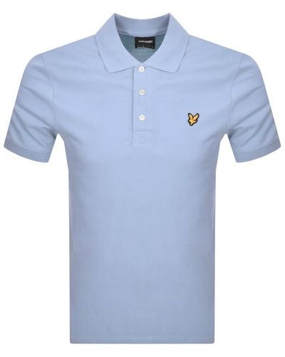 Lyle & Scott Plain Polo T Shirt - Blue