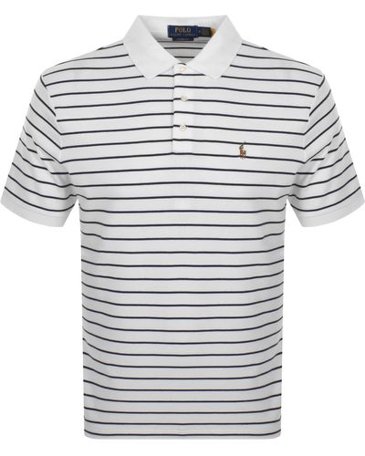 Ralph Lauren Striped Polo T Shirt - Gray