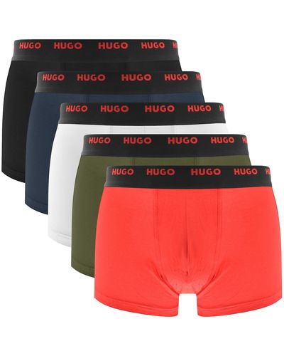 HUGO 5 Pack Trunks - Red