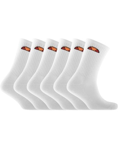 Ellesse 6 Pack Sport Socks - White