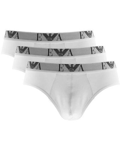 Armani Emporio Underwear 3 Pack Briefs - Gray