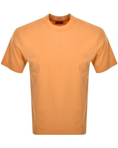HUGO Dapolino T Shirt - Orange