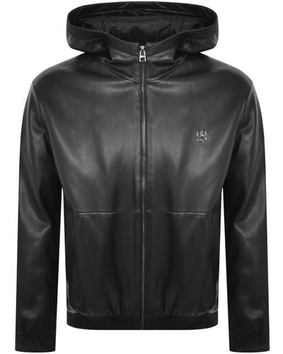 HUGO Bennu L Faux Leather Jacket - Black