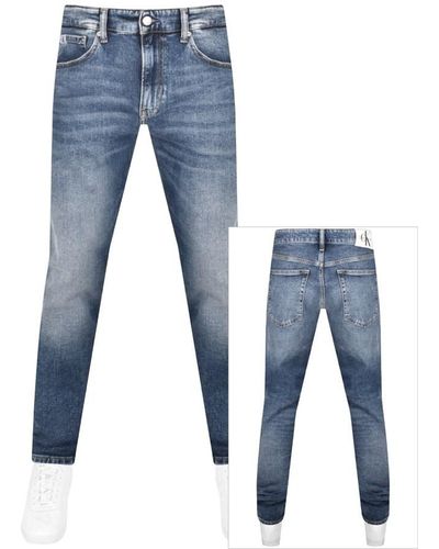 Calvin Klein Jeans Slim Mid Wash Jeans - Blue