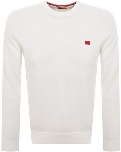 HUGO San Cassius Knit Sweater - White