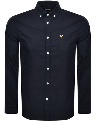 Lyle & Scott Oxford Long Sleeve Shirt - Blue