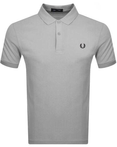 Fred Perry Plain Polo T Shirt - Gray