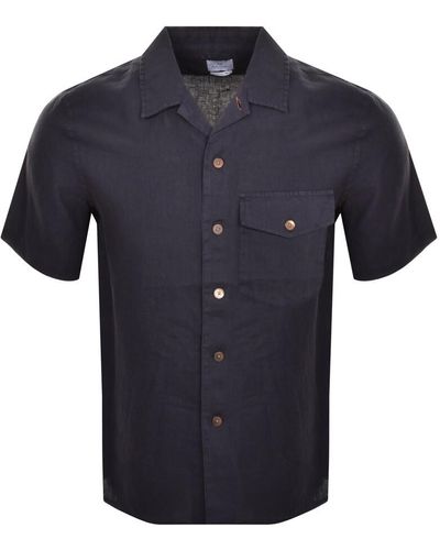 Paul Smith Casual Fit Short Sleeved Shirt - Blue