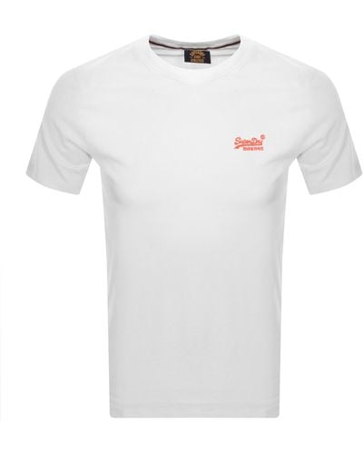 Superdry Essential Logo Neon T Shirt - White