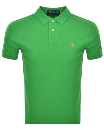Ralph Lauren Custom Slim Polo T Shirt - Green