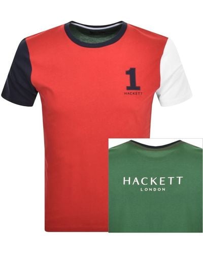 Hackett London Logo T Shirt - Red
