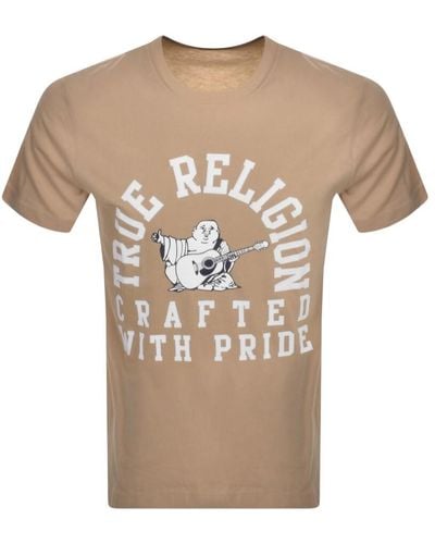 True Religion Crafted Classic T Shirt - Natural